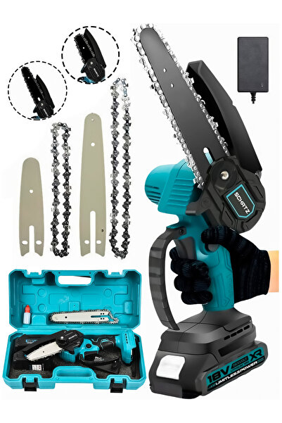 Schatz Profesyonel M-18V Lithium Çift Akülü Metal Dişli Şanzıman Şarjlı Dal B...