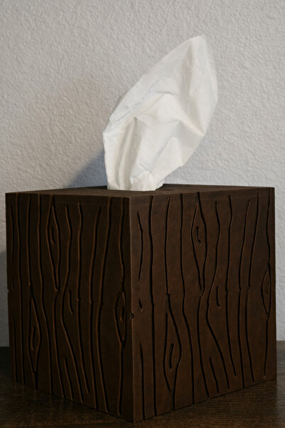 ALESTA TASARIM علبة مناديل ذات مظهر خشبي