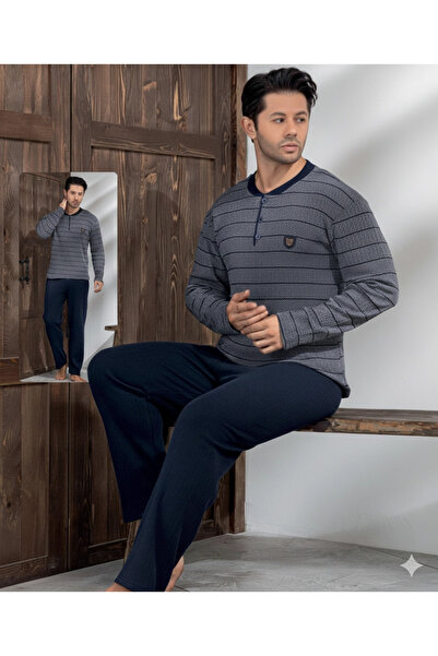 isiltikidsmoda Lindros 04036 men's long sleeve pajama set with report