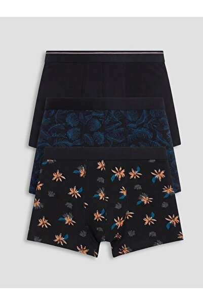 LC Waikiki Black Regular Fit Cotton Men's Boxer 3-Pack (S6)