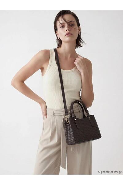 LC Waikiki Brown Leather Look Women's Shoulder Bag (S6)