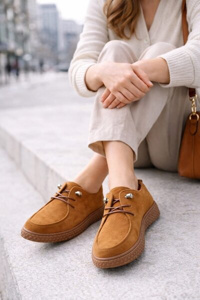 Slipcat Women's Suede Lace-Up Casual Daily Shoes – Orthopedic & Thermo Lightw...