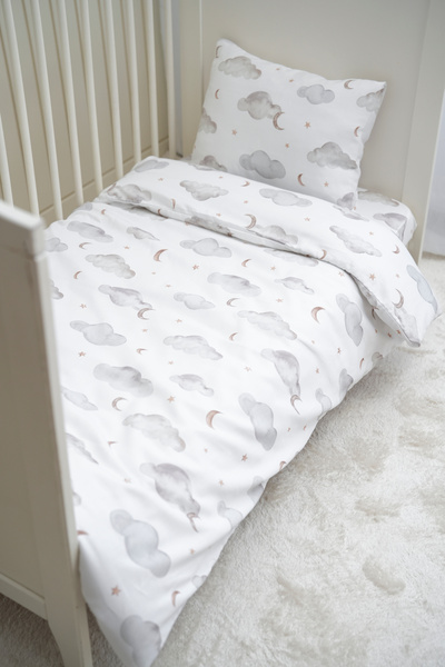 Pithy 100X200 Children's Montessori Bedding Set with Elastic Sheet, 100% Cotton