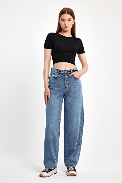 ihraç pazarı Ring Design Crop Top Women's Blouse with Back Detail