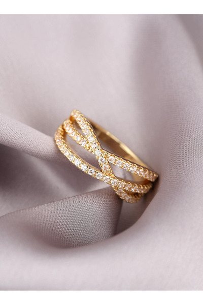 Ervalina خاتم نسائي مرصع بالأحجار (قابل للتعديل)