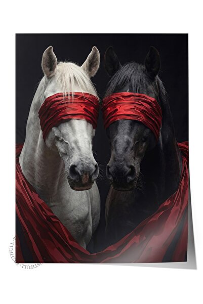 Postifull Duvar Posteri, Çerçevesiz Poster, Sanatsal Baskı, Ritüel Serisi, At...