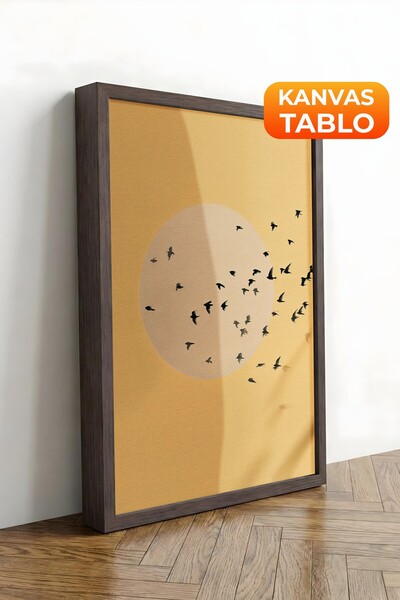 Postifull Zidna slika, luksuzna slika na platnu sa smeđim okvirom, serija rit...