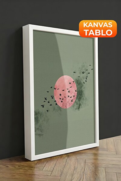 Postifull Zidna slika, luksuzna slika na platnu u beloj ramovini, serija ritu...