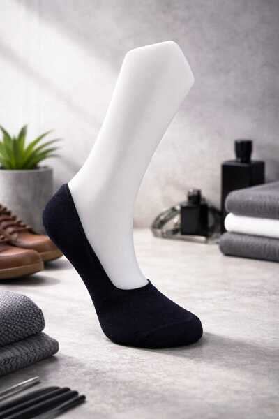 your trend socks 6 Çift Erkek Bambu Dikişsiz Topuk Silikonlu Babet Çorap Soft Yıkamalı, 200 İğne, Kokulu - Yazlık - Karışık Renk