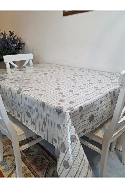 Başak Ev Tekstili Imported Erasable Pvc Tablecloth – Non-Slip Base, Fabric-Lo...