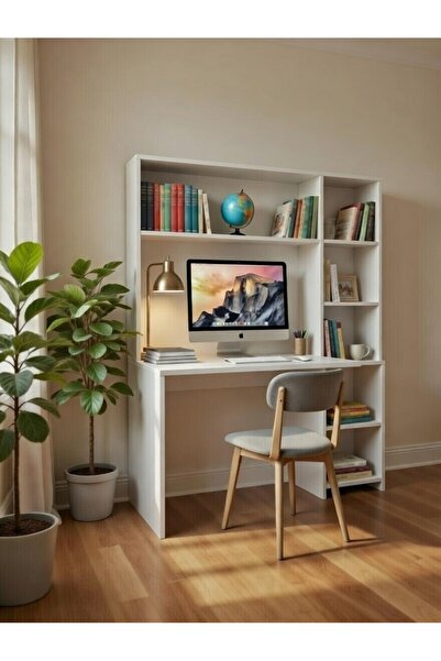 Pema Home %100MDF KİTAPLIKLI ÇALIŞMA MASASI