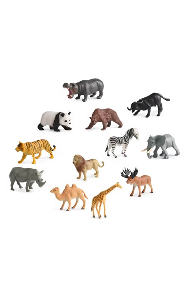 MEGA Tüpte Vahşi Hayvan Seti 12 Parça