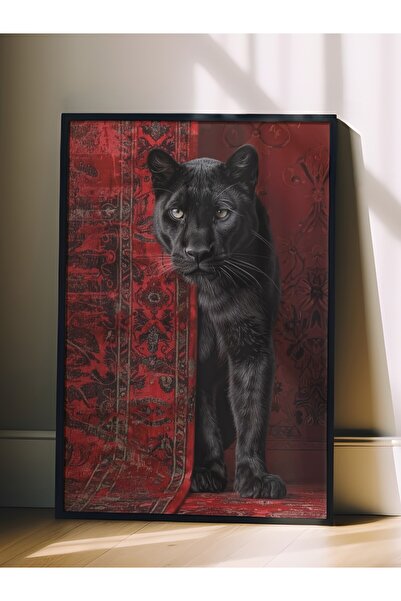 Postifull Duvar Tablosu, Siyah Çerçeveli Tablo ve Poster, Ritüel Serisi, Leop...