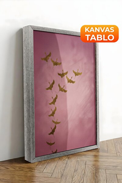 Postifull Zidna slika, luksuzna slika na platnu sa srebrnim okvirom, serija r...