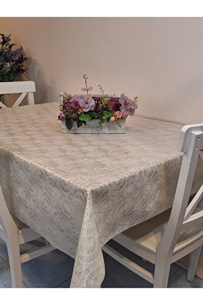 Başak Ev Tekstili Imported Erasable Pvc Tablecloth – Non-Slip Base, Fabric-Lo...
