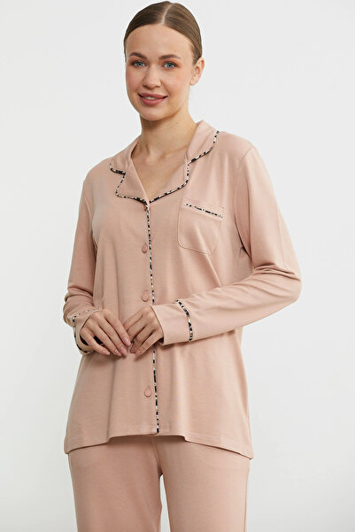 isiltikidsmoda Sementa 76444 Solid Color Shirt Model Pajama Set