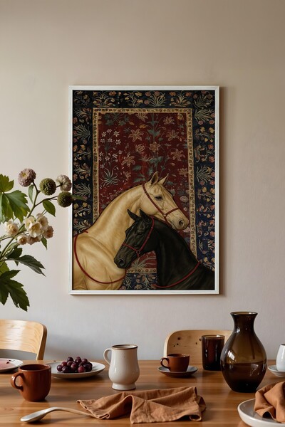 Postifull Pictură de perete, Tablou și poster cu ramă albă, Seria Ritual, Pic...