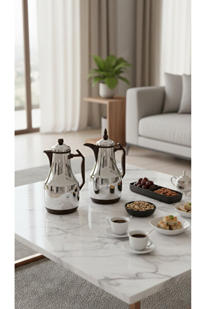 Generic Unique and elegant design 1-liter tea and coffee thermos set