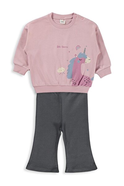 Civil Baby Unicorn Baskılı 6-18 Ay Takım - Pembe