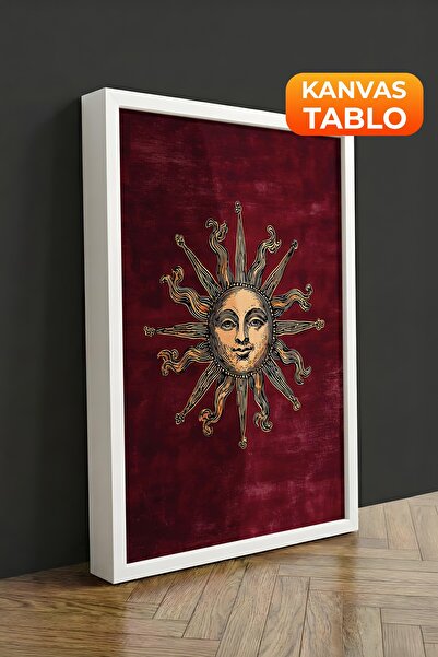 Postifull Pictură murală, Tablou pe pânză cu ramă albă de lux, Seria Ritual, ...