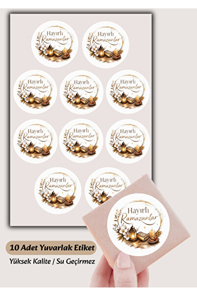 VORACRAFT Ramazan Sticker Seti, 10 Adet Etiket, Yüksek Kalite Kağıt ST0017