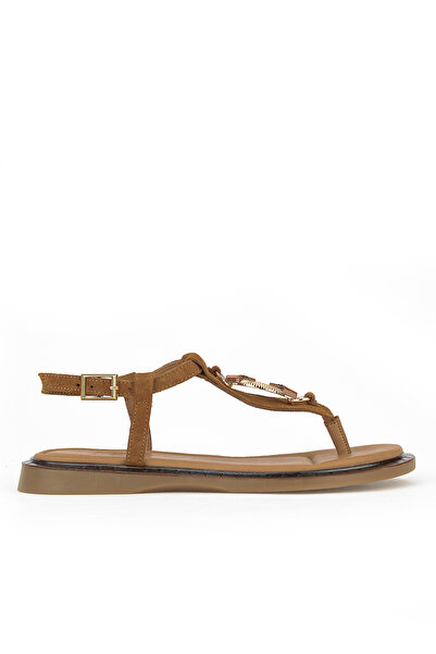 Ziya , Women's Genuine Leather Sandals 1611047Z26684 Tan