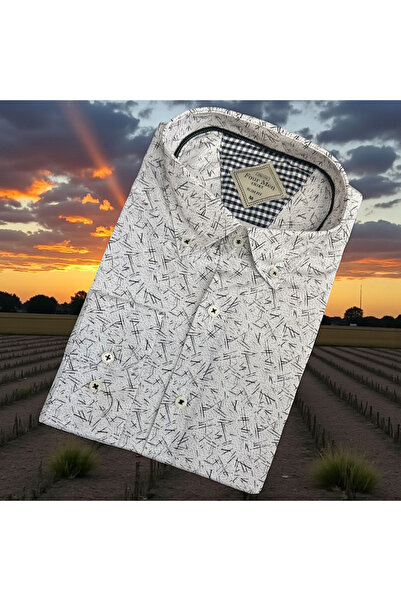 EREN STYLE Cămașă din bumbac cu mânecă lungă, din in, croială slim, purtabilă...