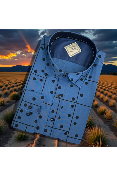 EREN STYLE Cămașă din bumbac cu mânecă lungă, din in, croială slim, purtabilă...