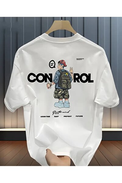 ORVIO Group Modern Printed Casual Daily T-Shirt Design with a Young Figure on...