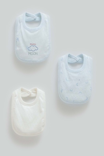 Caramell All Time Boy Triple Baby Bib Blue