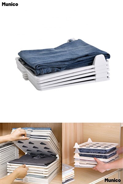 Munico Katlanmış Kıyafetler İçin T-Shirt Düzenleyici Aparat Kompakt ve Fonksi...