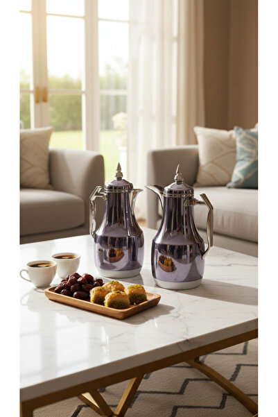 Generic Unique and elegant design 1-liter tea and coffee thermos set