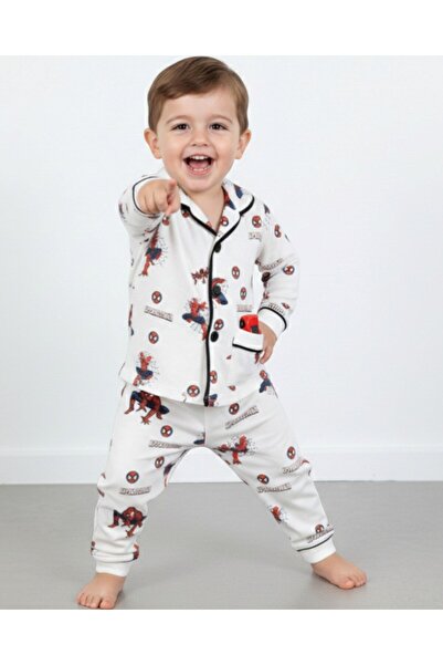 Ege Bebek Момчешки пижамен комплект с принт, 2-3-4-5-6 години, с кръстосан як...
