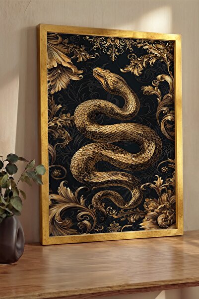 Postifull Pictură de perete, Tablou și poster cu ramă aurie de lux, Seria Rit...