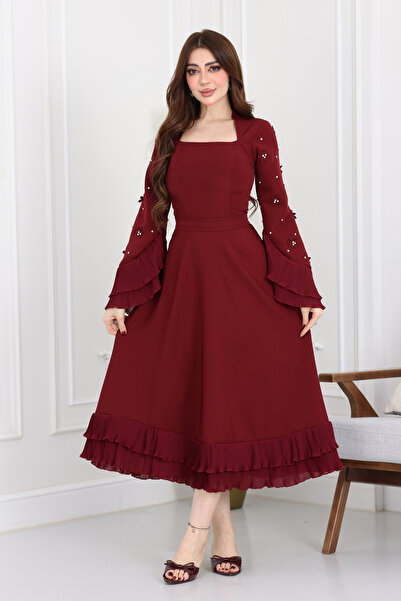 modern designer Luxurious soft midi dress