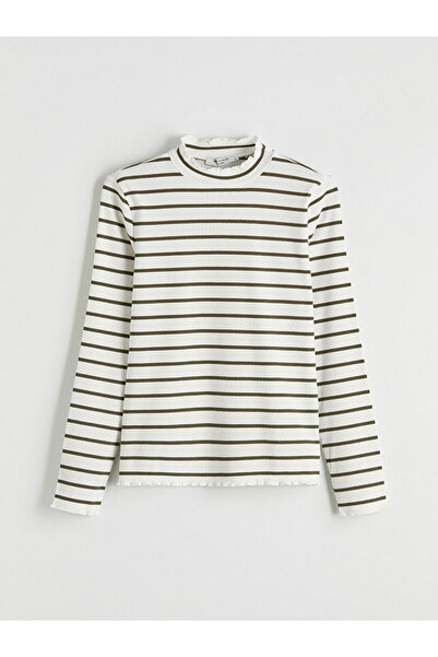 LC Waikiki ΝΕΑ ΣΕΖΟΝΑ ΑΠΟ ΤΗΝ GÜLİS GİYİM Πράσινο Βολάν Όρθιο ψηλός λαιμός g ...