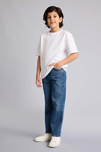 DeFacto Straight Fit Straight Leg Jean Trousers for Boys F9953A826Sp