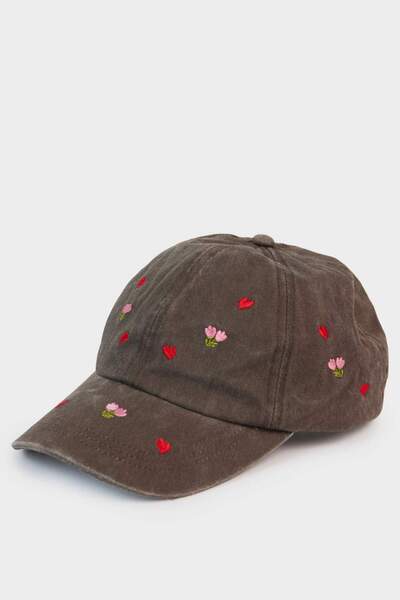 DeFacto Women's Embroidered Jean Cap Hat G5468Ax26Sm