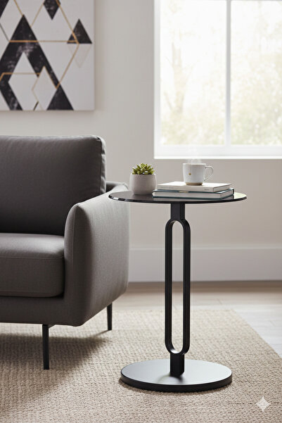 private house Modern side table with a unique geometric design - a contempora...