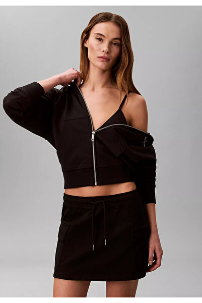 Calvin Klein Women's Mini Length Slim Fit Plain Black Skirt Lv047B268G-Ub1