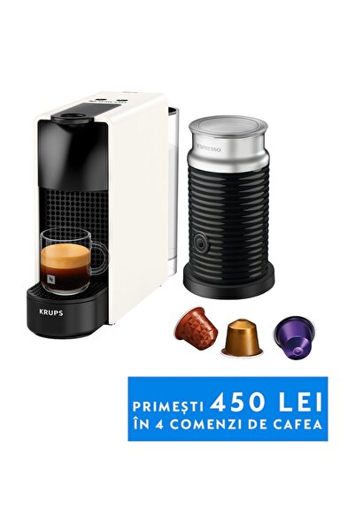 Krups Espressor cu capsule Nespresso Essenza Mini XN110110, 1100 W, 19 bar, 0...
