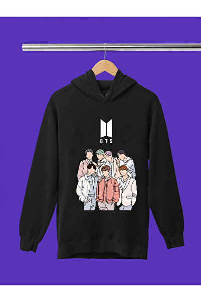 MAGORS سويت شيرت للأطفال مطبوع عليه BTS BANGTHAN BOYS ذو 3 خيوط ونسيج ناعم عا...