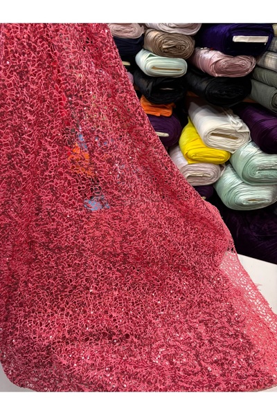 MEKİK MANİFATURA Sequined Mesh Fabric