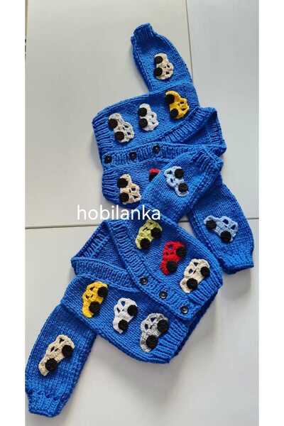 hobilanka كارديجان للأطفال محبوك يدويًا