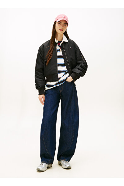 Tommy Jeans Standart Siyah Kadın Ceket TJW ESSENTIAL BOMBER JACKET