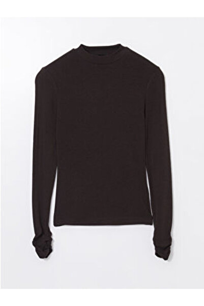 LC Waikiki Modanova Sezon Brown Mock Neck Women's Bodysuit