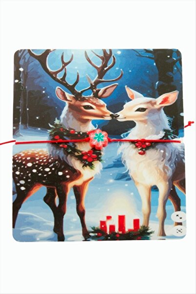 ZERO LAND سوار عيد الميلاد على شكل ندفة الثلج من STOROZAL (62819) - أحمر