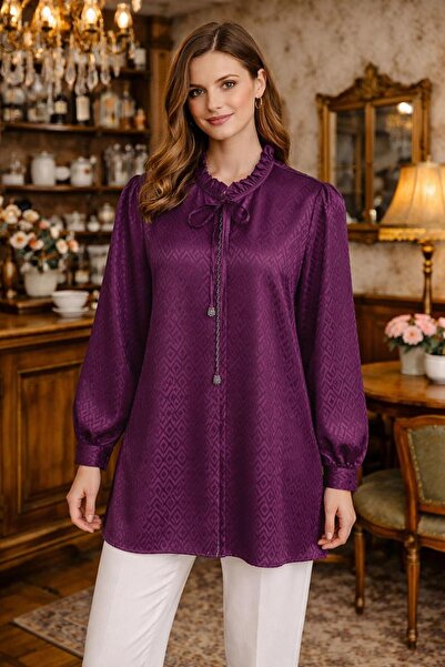 Alvina Tie-Up Detail Jacquard Tunic 46227