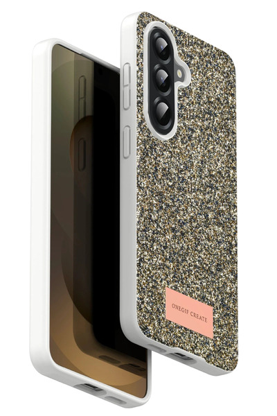 ONEGIF غطاء سيملي لامع لهاتف سامسونج جالاكسي A17 5G (60625) - ذهبي