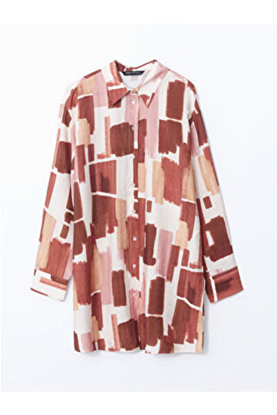 LC Waikiki Modanova Sezon Green Patterned Women Shirt Tunic